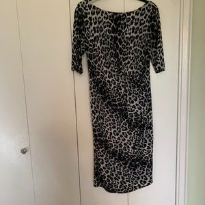 Animal print black and white dress by Pink Tartan